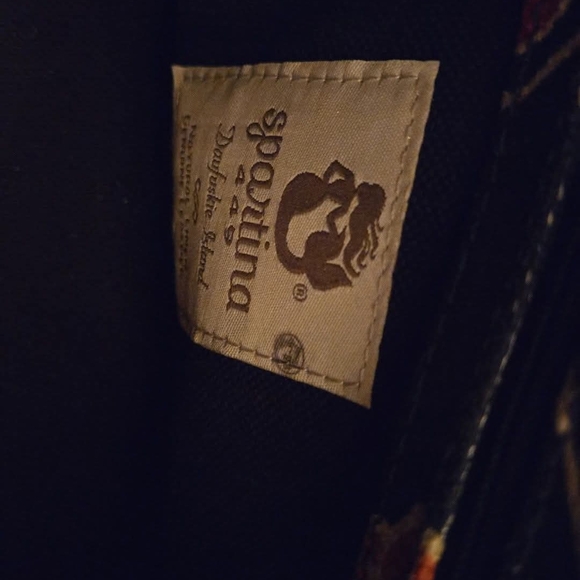 Spartina 449 Navy and Olive Paisley Shoulder Bag - Picture 3 of 5